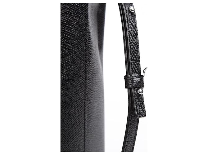 Céline Piccolo Cabas Verticale in Pelle e Borsa a Tracolla Nera Nero - vista 4