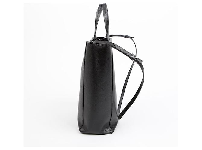 Céline Piccolo Cabas Verticale in Pelle e Borsa a Tracolla Nera Nero - vista 6