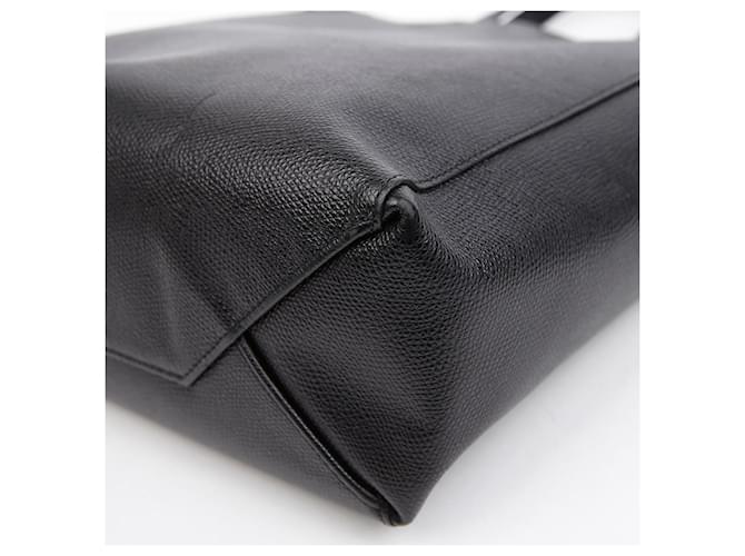 Céline Piccolo Cabas Verticale in Pelle e Borsa a Tracolla Nera Nero - vista 9