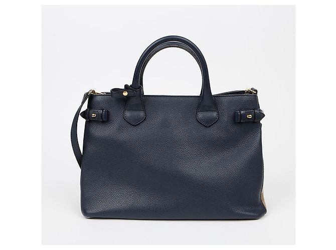 Burberry Borsa a tracolla Tote Banner Medium Nero - vista 4
