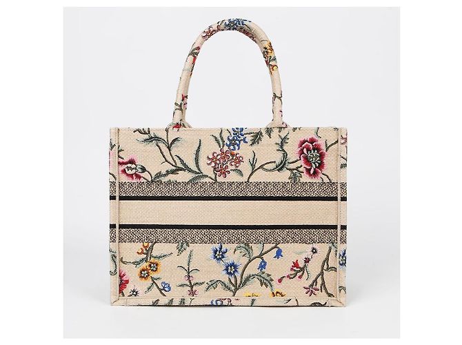Saco Tote Dior em Ráfia Bege Marrom - vista 3