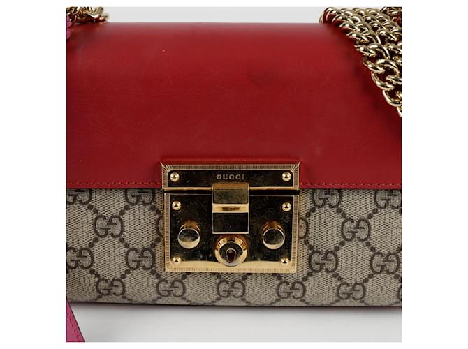 Padlock Gucci Borsa a tracolla e spalla con piccola catena e lucchetto Rosso - vista 2