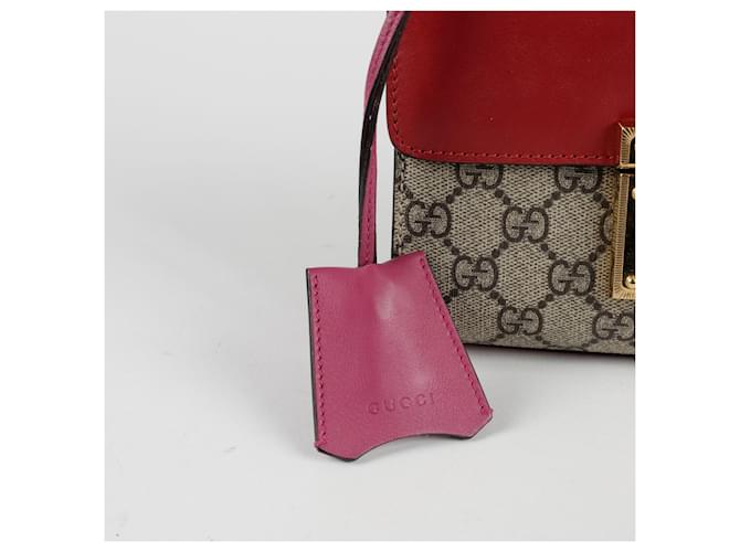 Padlock Gucci Borsa a tracolla e spalla con piccola catena e lucchetto Rosso - vista 3