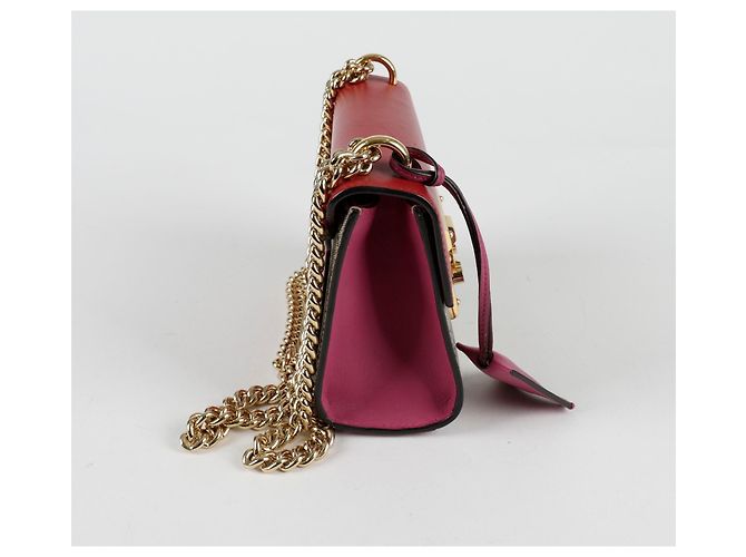 Padlock Gucci Borsa a tracolla e spalla con piccola catena e lucchetto Rosso - vista 6