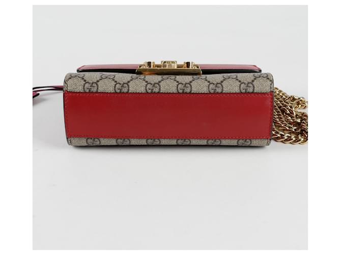 Padlock Gucci Borsa a tracolla e spalla con piccola catena e lucchetto Rosso - vista 8