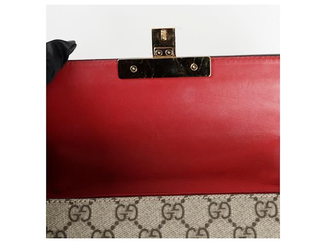 Padlock Gucci Borsa a tracolla e spalla con piccola catena e lucchetto Rosso - vista 9