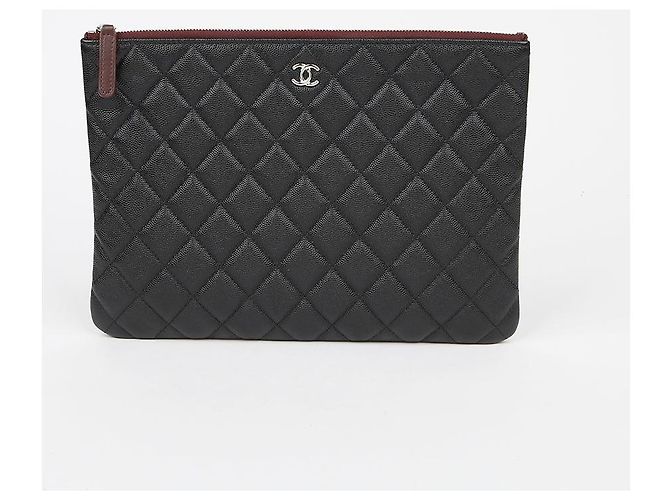 Chanel Caviar Classic New Medium Clutch Nero - vista 2