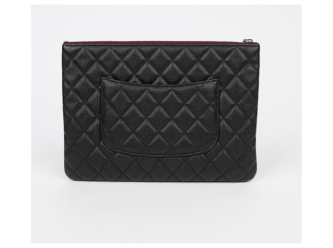 Chanel Caviar Classic New Medium Clutch Nero - vista 4
