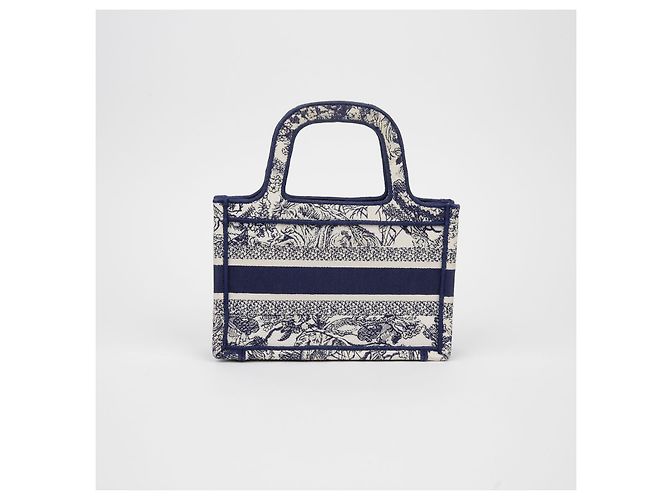 Dior Tuileries Mini Book Tote Blu - vista 2