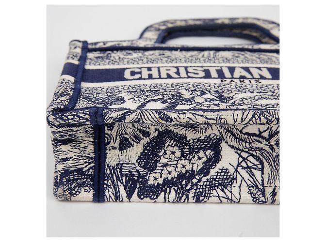 Dior Tuileries Mini Book Tote Blu - vista 5