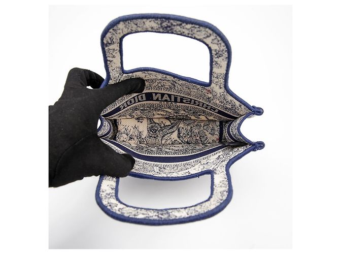 Dior Tuileries Mini Book Tote Blu - vista 6