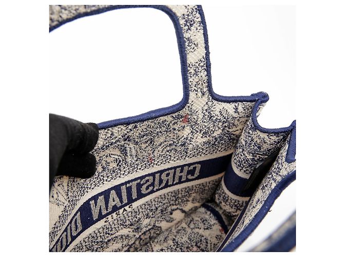 Dior Tuileries Mini Book Tote Blu - vista 7