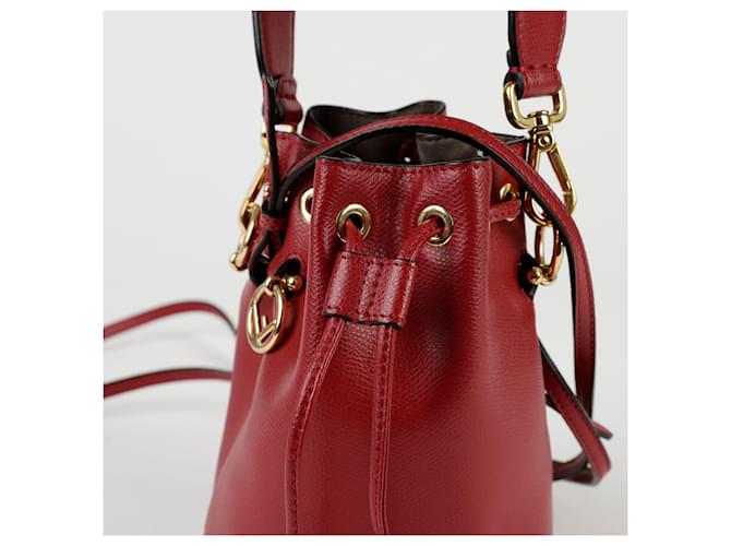 Fendi Borsa a secchiello mini Montrezzo da spalla Rosso - vista 2