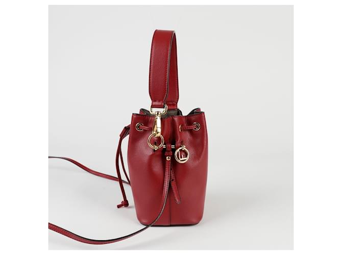Fendi Borsa a secchiello mini Montrezzo da spalla Rosso - vista 3