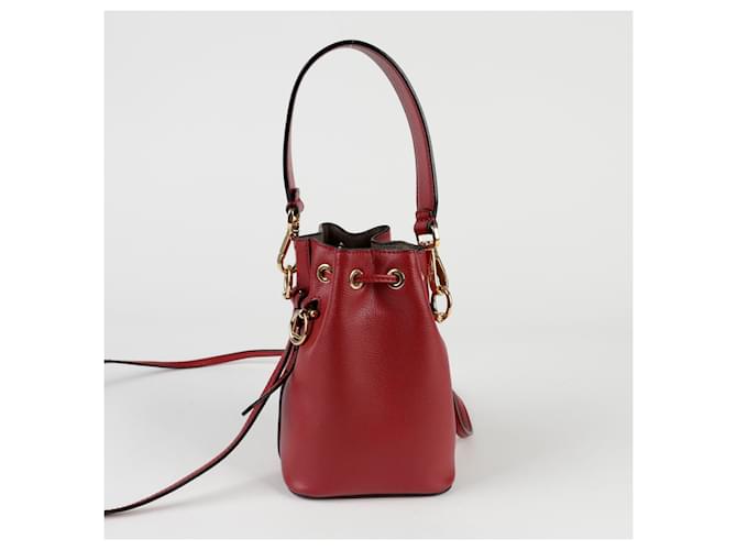 Fendi Borsa a secchiello mini Montrezzo da spalla Rosso - vista 4