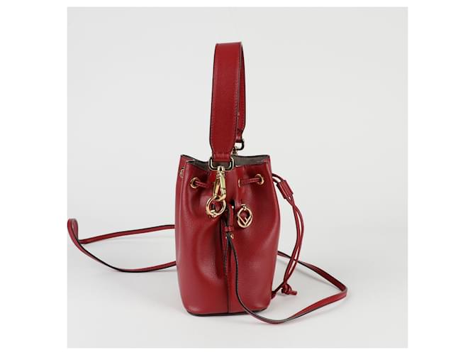 Fendi Borsa a secchiello mini Montrezzo da spalla Rosso - vista 5