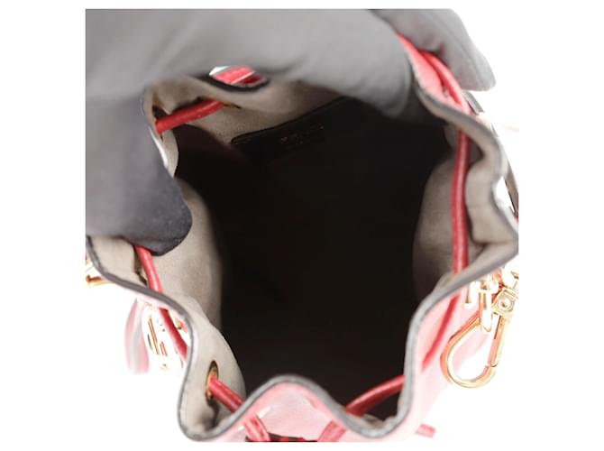Fendi Borsa a secchiello mini Montrezzo da spalla Rosso - vista 7