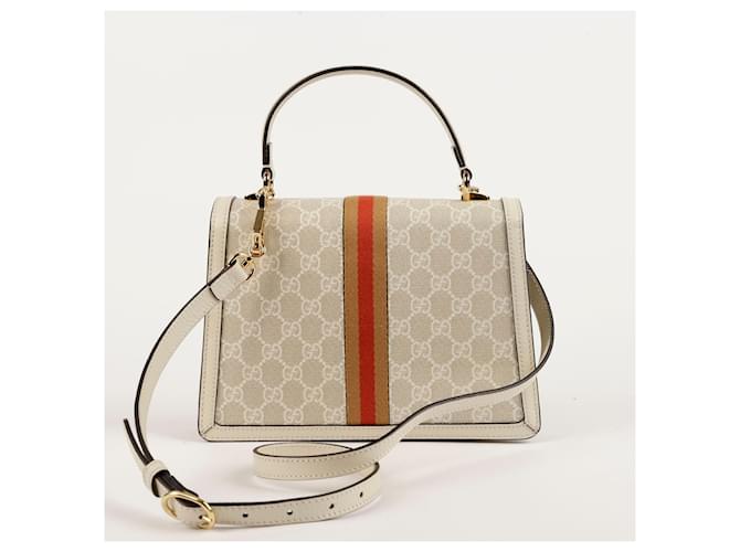 Gucci Borsa Tote e a Tracolla Ophidia Small Bianco - vista 6