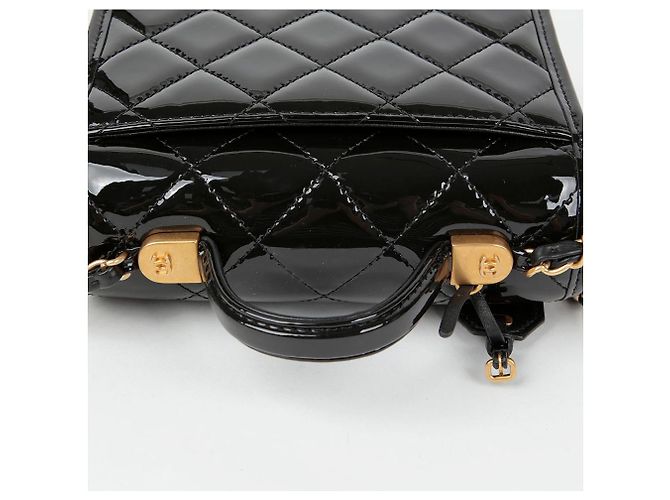 Chanel Shopper mit Klappe und Tragegriff Schwarz - Ansicht 7