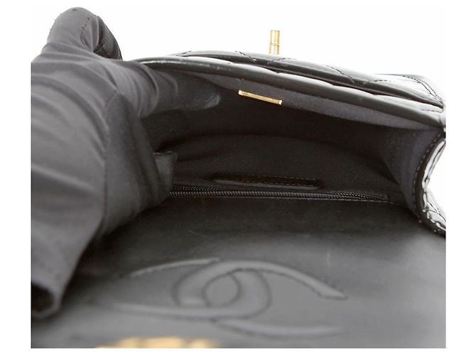 Chanel Shopper mit Klappe und Tragegriff Schwarz - Ansicht 9