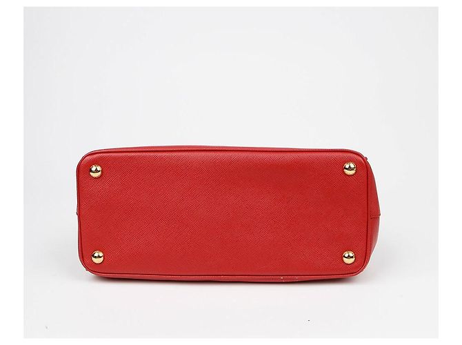 Prada Borsa a Tracolla Tote Saffiano Lux Rosso - vista 6
