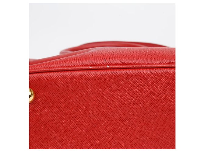 Prada Borsa a Tracolla Tote Saffiano Lux Rosso - vista 7