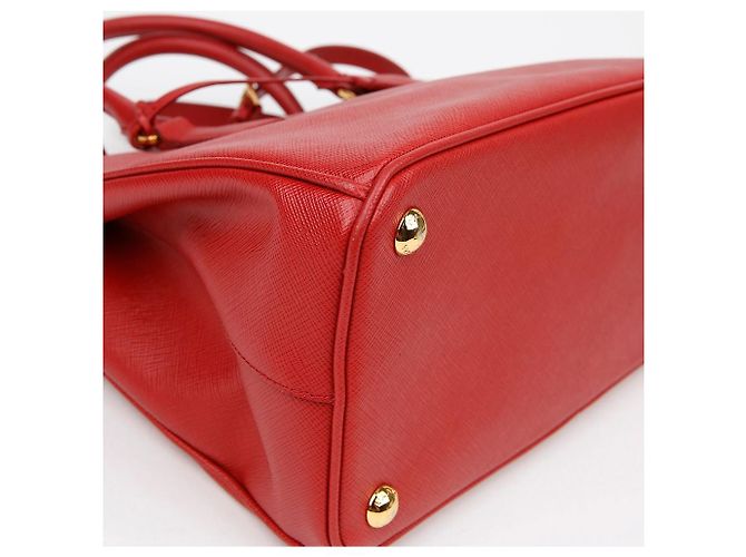 Prada Borsa a Tracolla Tote Saffiano Lux Rosso - vista 9