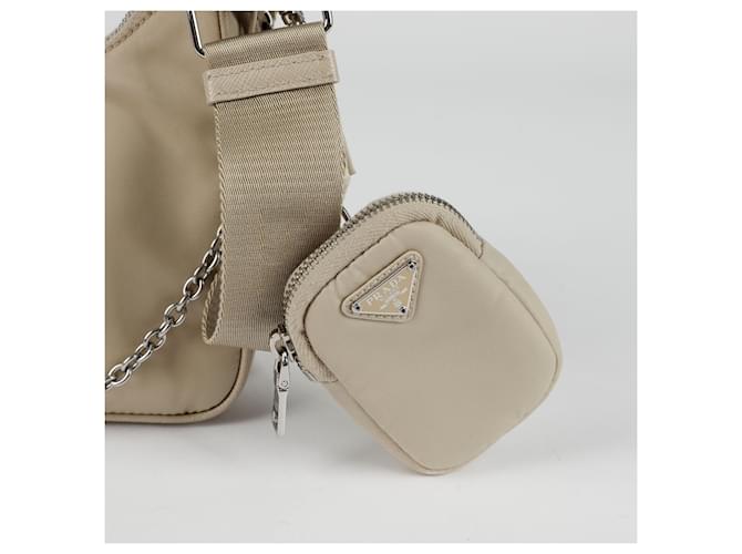 Prada Borsa a tracolla e spalla Re Edition Multi Hobo Marrone - vista 3