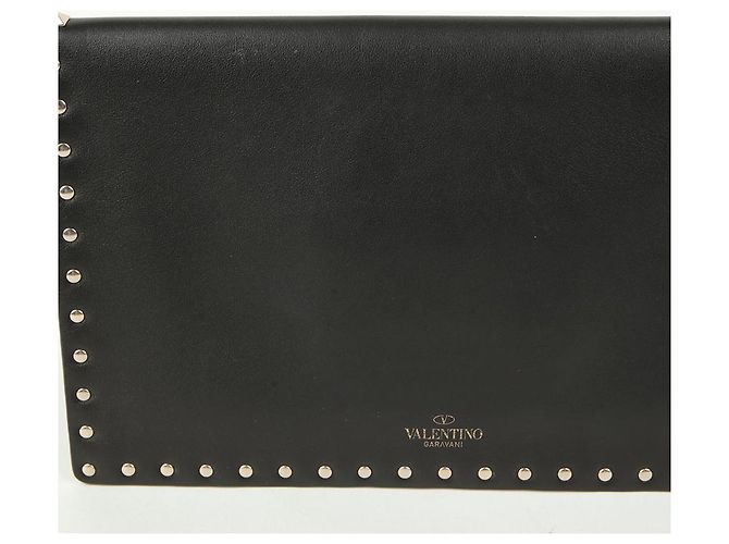 Valentino Garavani Clutch a Busta Rockstud Nero - vista 6