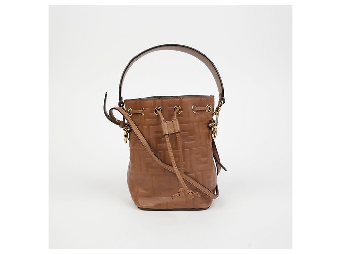 Fendi Borsa a secchiello mini Montreux da spalla Marrone - vista 2