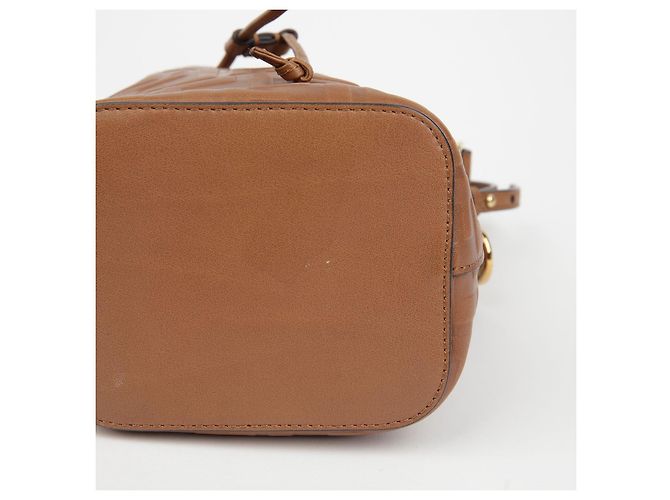 Fendi Borsa a secchiello mini Montreux da spalla Marrone - vista 9