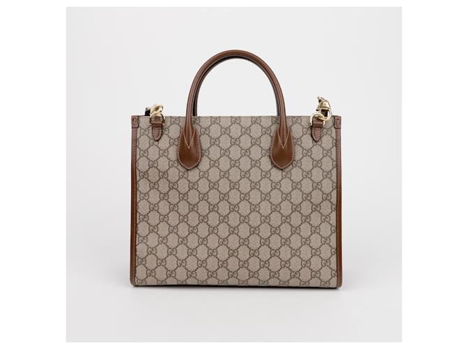 Gucci Borsa a spalla piccola Interlocking Marrone - vista 3