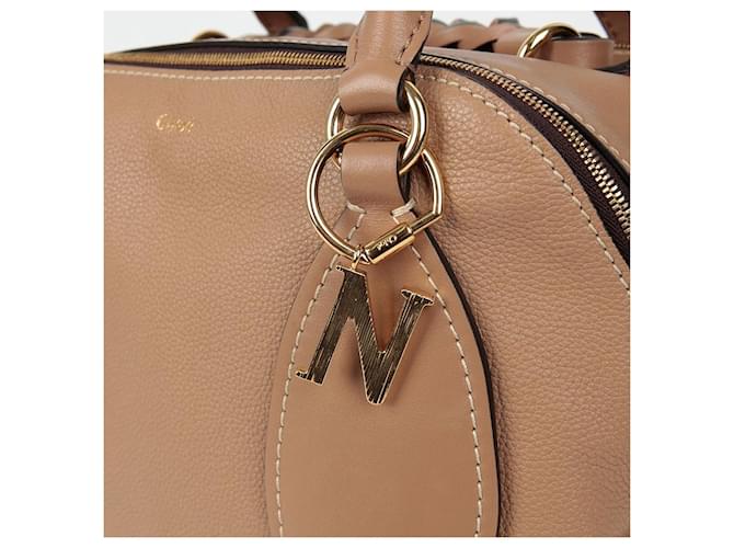 Chloé Borsa a spalla Tote Daria Medium Marrone - vista 3