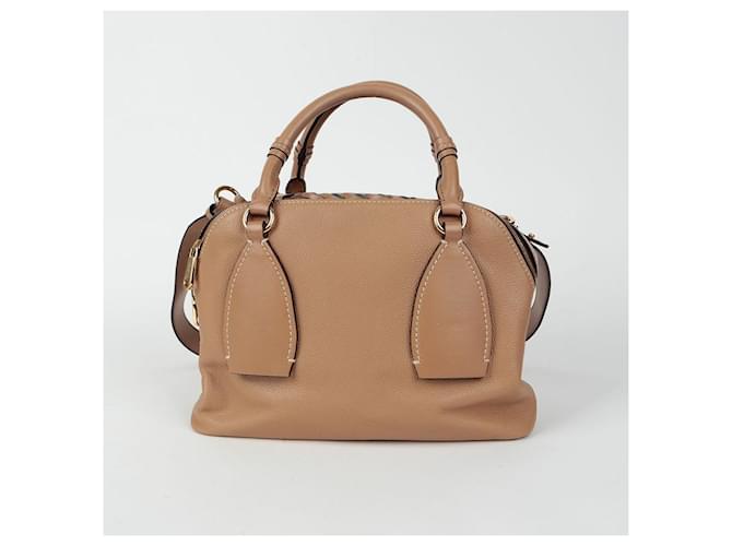 Chloé Borsa a spalla Tote Daria Medium Marrone - vista 6