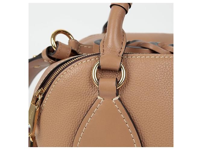 Chloé Borsa a spalla Tote Daria Medium Marrone - vista 7