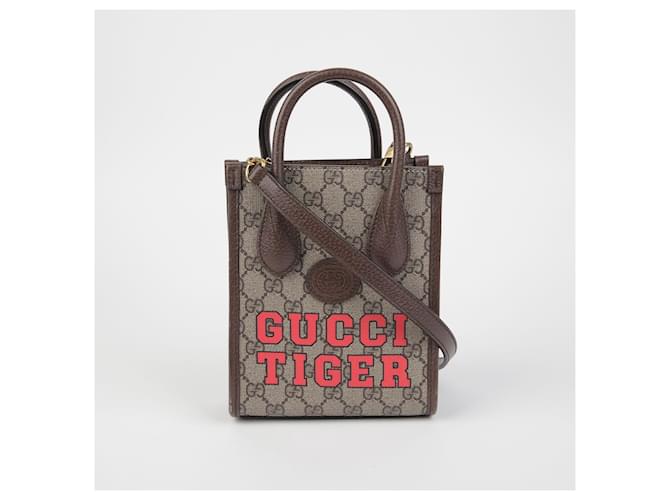 Gucci Mini Borsa a Spalla Interlocking Marrone - vista 2