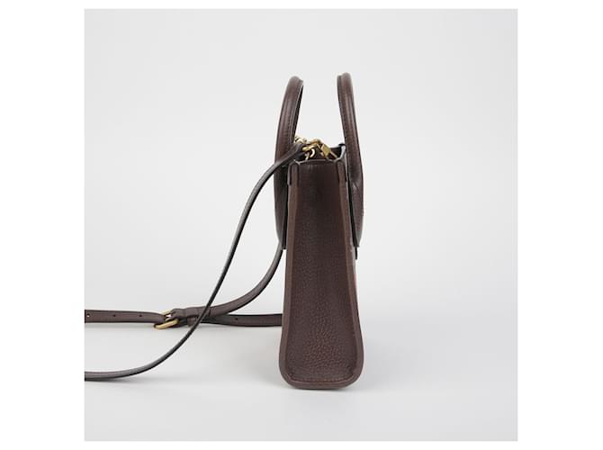 Gucci Mini Borsa a Spalla Interlocking Marrone - vista 5