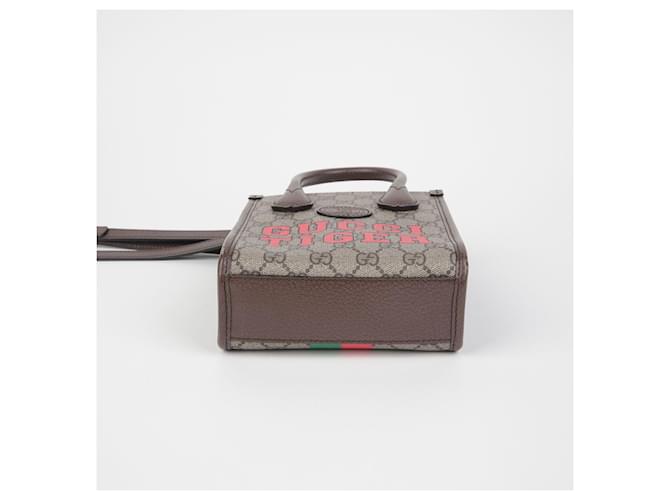 Gucci Mini Borsa a Spalla Interlocking Marrone - vista 7