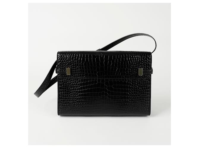 Saint Laurent Borsa a tracolla Manhattan Medium Nero - vista 5