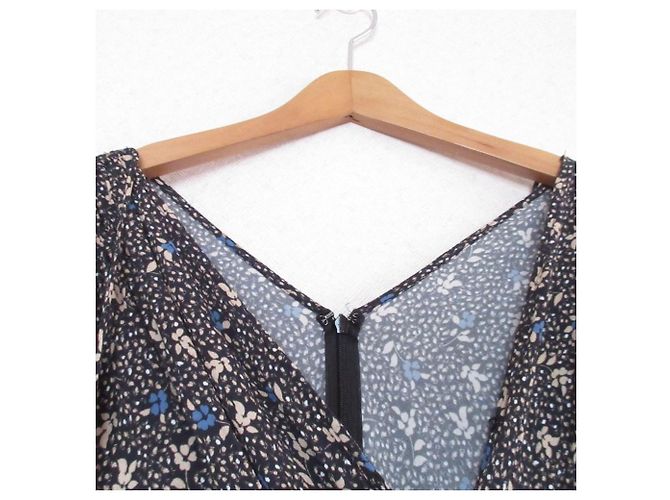 Autre Marque FRAY I.D DEVEAU bedrucktes Maxikleid Schwarz - Ansicht 3