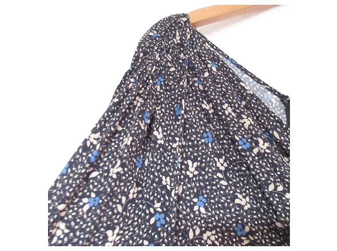 Autre Marque FRAY I.D DEVEAU bedrucktes Maxikleid Schwarz - Ansicht 4