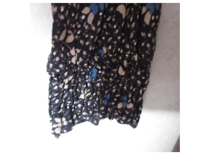 Autre Marque FRAY I.D DEVEAU bedrucktes Maxikleid Schwarz - Ansicht 5