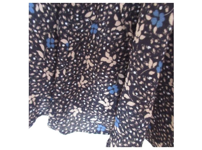 Autre Marque FRAY I.D DEVEAU bedrucktes Maxikleid Schwarz - Ansicht 6