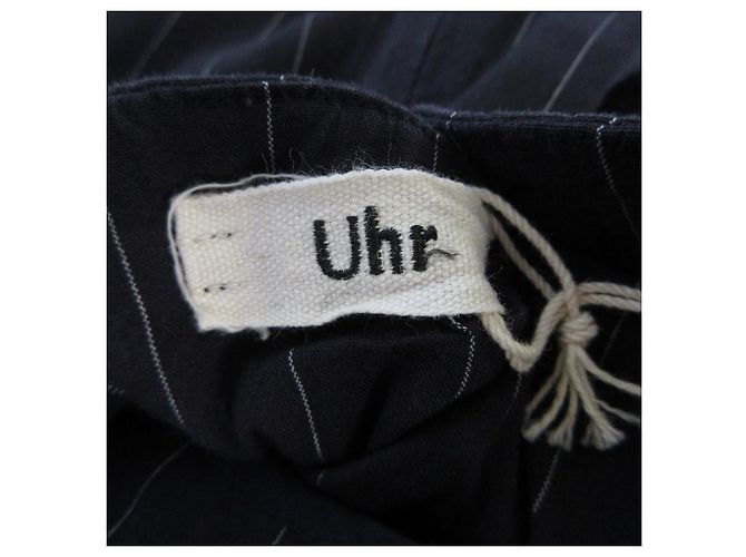 Autre Marque Falda-jersey stretch de lino Uhr Azul Azul marino - vista 11