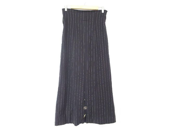 Autre Marque Falda-jersey stretch de lino Uhr Azul Azul marino - vista 5