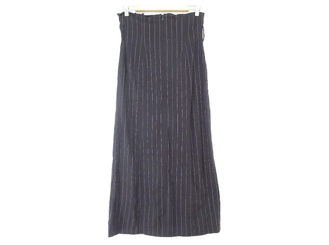 Autre Marque Falda-jersey stretch de lino Uhr Azul Azul marino - vista 6