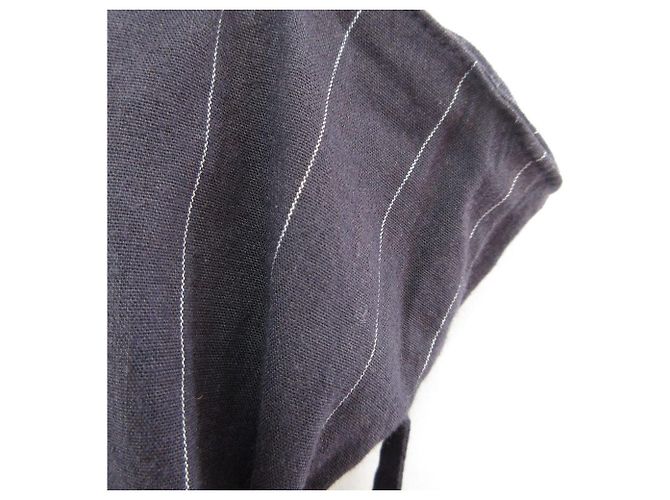 Autre Marque Falda-jersey stretch de lino Uhr Azul Azul marino - vista 7