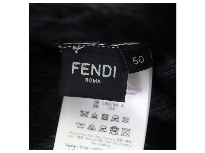 Abrigo de VISÓN Fendi Negro Amarillo - vista 10