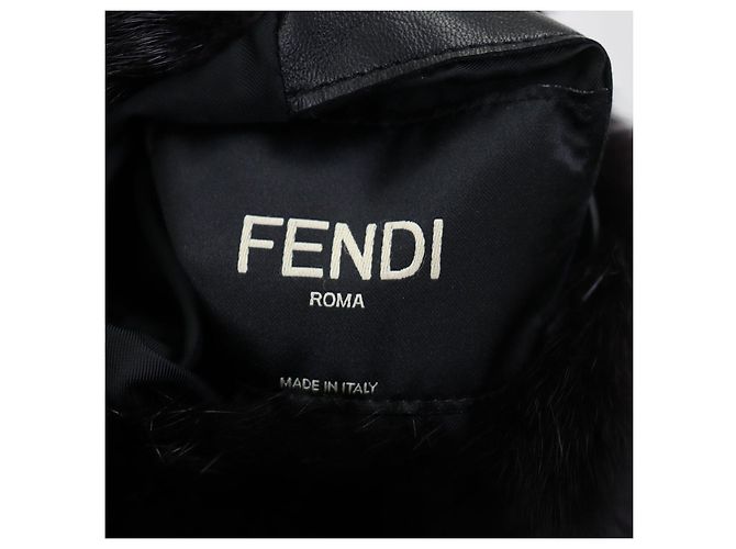 Abrigo de VISÓN Fendi Negro Amarillo - vista 11