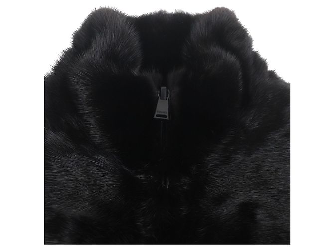 Abrigo de VISÓN Fendi Negro Amarillo - vista 3
